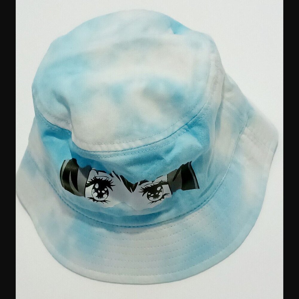 BSR by Samii Ryan I See You Blue Tie Dye Printed Bucket Hat